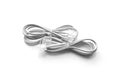Closed up telephone cable RJ-11 white background Royalty Free Stock Photo