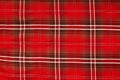 Closed up Texture of tablecloth, gingham pattern in red, white a Royalty Free Stock Photo