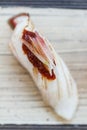 Closed-Up Torched Hamachi Yellowtail Fish Sushi. Royalty Free Stock Photo