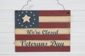 We are closed Veterans Day message