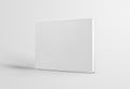 Closed white book template with realistic shadows, standing for presentation of design and advertising, front view Royalty Free Stock Photo