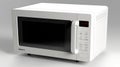 Closed white microwave. 3d generative ai Royalty Free Stock Photo