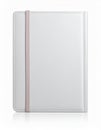 Closed White Notebook with Elastic Band on a Reflective Surface Royalty Free Stock Photo