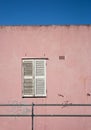 Closed, white window shutters Royalty Free Stock Photo