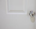 Closed white wooden door Royalty Free Stock Photo
