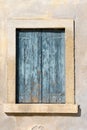 Closed Window with Blue Shutter Royalty Free Stock Photo