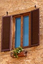 Closed Window With Open Shutter Royalty Free Stock Photo