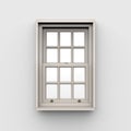 Closed Window on White Background