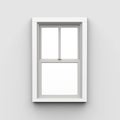 Closed Window on White Background