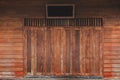 Closed wood door of shop pf restaurant exterior asian