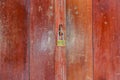 Closed wood lock door security Royalty Free Stock Photo