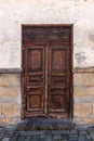 Closed wooden door Royalty Free Stock Photo