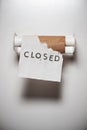 Closed written in the toilet Royalty Free Stock Photo