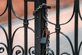 Gate to the lock with a chain Royalty Free Stock Photo