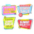 Closeout Sale Template Banner In Frame Set Vector