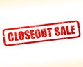 Closeout sale text buffered