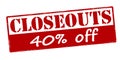 Closeouts forty percent off Royalty Free Stock Photo