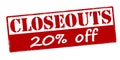 Closeouts twenty percent off Royalty Free Stock Photo