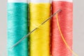 Closep colorful sloops of threads and a needle