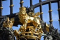 A Closer Look at Buckingham Palace Gates Royalty Free Stock Photo