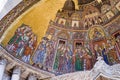 Close up of a section of mosaic on St. Mark`s Basilica in Venice Royalty Free Stock Photo