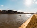 A closer look at the Vistula River that flows in the middle of the city of Krakow