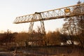 Closer view on a crane at a lost place in fresenburg emsland germany