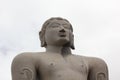 Closer view of Gommateshwara/Bahubali statue at Shravanabelagola Royalty Free Stock Photo