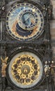 Closer view of the Orloj, Prague`s famous astronomical clock Prague, Czech Republic Royalty Free Stock Photo