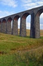 Closer view of the Ribblehead Viaduct eastern side, UK