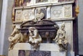 Detail, Tomb of Michelangelo, Basilica of Santa Croce, Florence, Italy