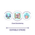 Closet decluttering concept icon