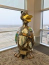 `Closet Duck Fan` statue in Eugene airport