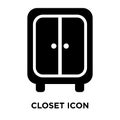 Closet icon vector isolated on white background, logo concept of