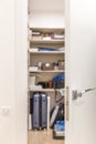 Closet shelves in a luxury home pantry