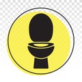 Closet toilet seat flat vector icon for apps and websites Royalty Free Stock Photo