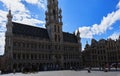 Closeu shot of the Brussels Town Hall in Brussels, Belgium