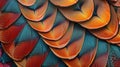 Closeup abstract background image of colorful ring-necked pheasant feathers Royalty Free Stock Photo