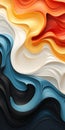 Closeup Abstract Background Waves Expressive Faces Parchment Fol