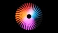 Closeup of Abstract dynamic 3D pattern of circles with nice multicolored shape, 3d render Royalty Free Stock Photo