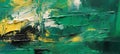 Abstract green colorful multicolored art painting texture, pallet knife paint on canvas Generative Ai Royalty Free Stock Photo