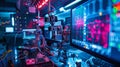 A closeup of an advanced research facility where scientists are using quantum dots to develop new display technology
