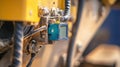 A closeup of an advanced sensor mounted on a piece of machinery capturing precise measurements that prevent unexpected