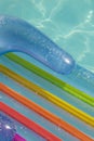 Closeup of air mattress at swimming pool Royalty Free Stock Photo