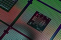 Closeup of aligned CPU Computer Processor. Background Royalty Free Stock Photo