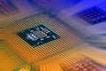 Closeup of aligned CPU Computer Processor. Background Royalty Free Stock Photo