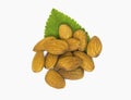 Closeup almonds
