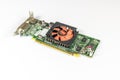 Closeup of AMD radeon graphics card isolated on white background Royalty Free Stock Photo