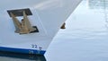 Closeup of an anchor on a ship Royalty Free Stock Photo
