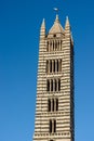 Bell tower of the Siena Cathedral - Duomo di Siena Tuscany Italy Royalty Free Stock Photo